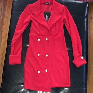 Red blazer dress